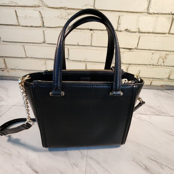 Like New Kate Spade Patterson Drive Mini Kaona Black Leather Crossbody Bag Purse - Picture 4 of 12